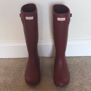 Hunter Red Tall Rainboots